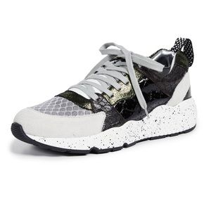 P448 Alex Colorblock Mixed-Media Trainer Sneakers